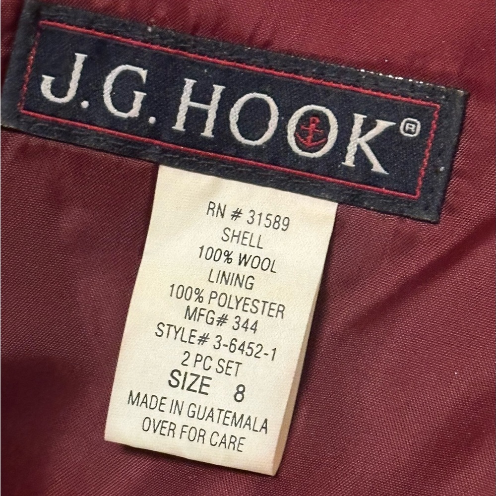 Vintage Red Women's Dress Suit by
JG Hook - Picture 9 of 10